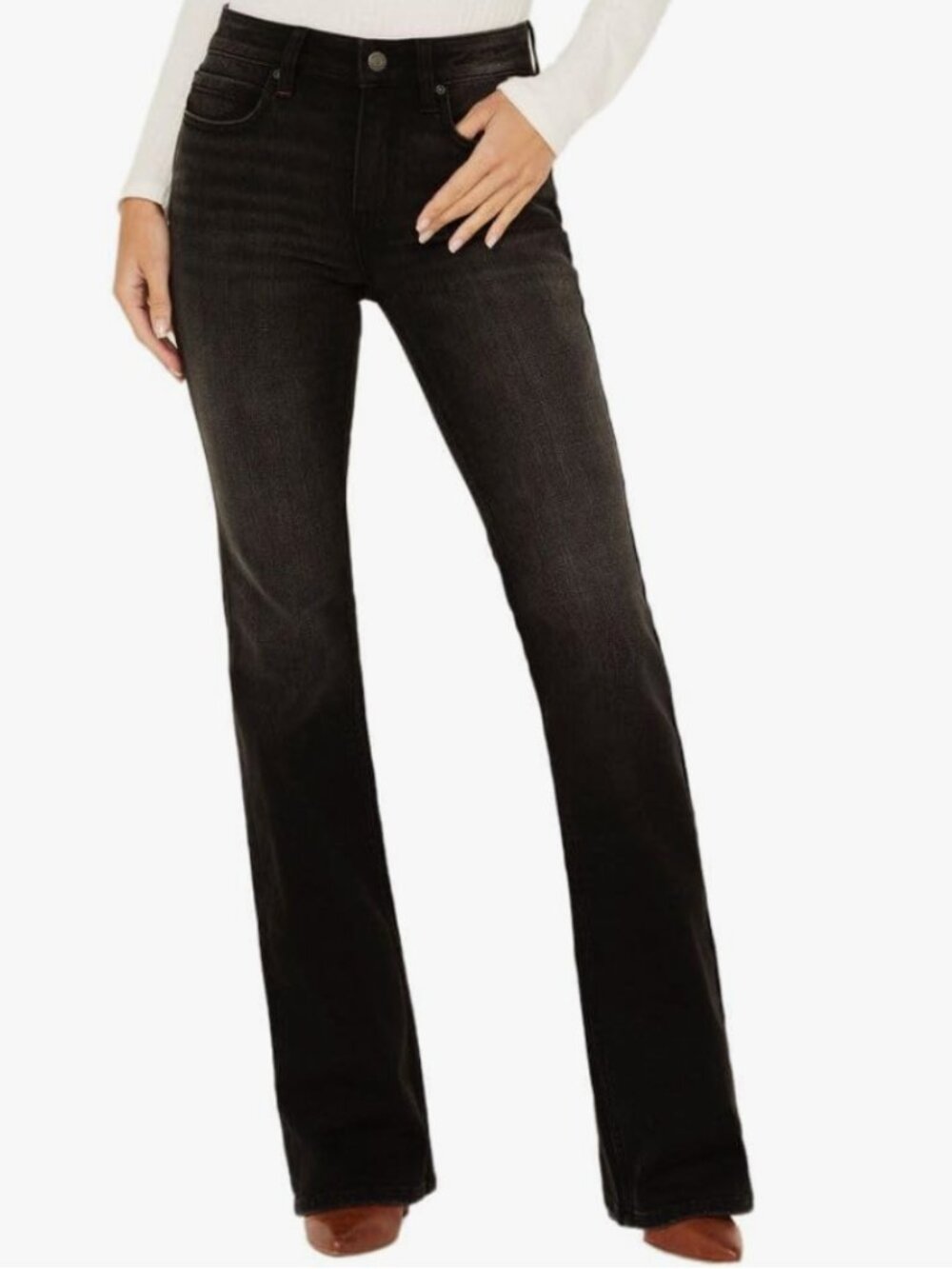 Idyllwind Shadow Lane Mid Rise Debbie Stretch Bootcut Jeans Black Size 6 Women's